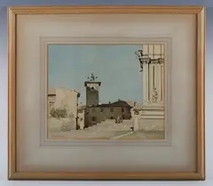 Bertram Nicholls, Orvieto, 1933, watercolour