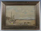 Rowland Suddaby, Low Tide, Maldon, Essex, oil on canvas