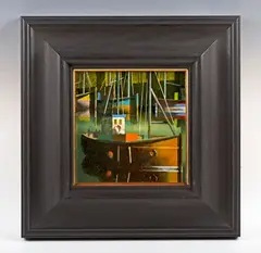 Stephen Mangan, Fishing Boat, oil on canvas