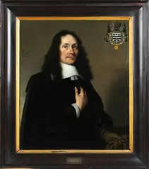 Half Length Portrait of Marinus Stavenisse (1601-1663) by Anthonie Palamedesz., 1660, oil on canvas, sold Nov 2022