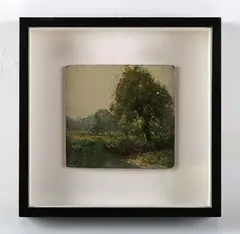 John Frederick Herring, Jr., Wooded landscape, oil on panel