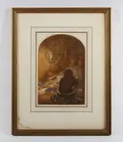 Henry John Stock, Artist painting a nude in an interior, 1912, watercolour