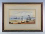 William Arthur Earp, The Chain Pier, Brighton; Beached boats near the Chain Pier, two, watercolour