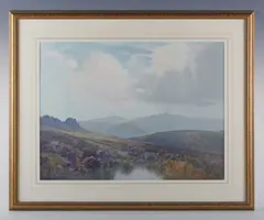 Frederick John Widgery, Belstone Tors, Dartmoor, gouache