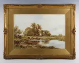 Henry H. Parker, A Stream at Shalford'; 'Lane scene at Ockley', a pair, watercolour