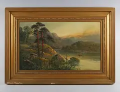 Frank Hider, On the banks of Rydal Water, oil on canvas