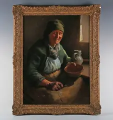 Portrait of a French peasant by Darent Harrison, 1892, oil on canvas, sold Aug 2026