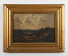 Edwin Harris, Landscapes, a pair, one oil on canvas
