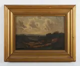 Edwin Harris, Landscapes, a pair, one oil on canvas