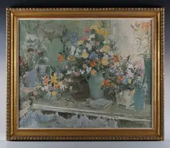 Pam Masco, Floral still life, oil on canvas