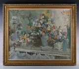 Pam Masco, Floral still life, oil on canvas