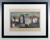 Roy Young Ferguson, Old Edinburgh, gouache