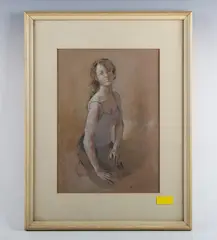 Robin Guthrie, Kneeling girl wearing a leotard, pastel