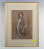 Robin Guthrie, Kneeling girl wearing a leotard, pastel