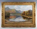 Paul Harley, Derwentwater and Cat Bells, oil on canvas