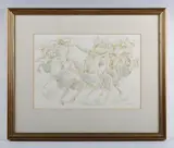 Charles Edward Burdick, Satyrs & Maidens’, pen, ink and wash