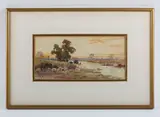 William Mathison, Banbury Canal'; 'Thames near Abingdon'; 'Evening - Distant View of Banbury from the Canal', three, watercolour