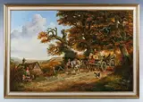 John Sinclair-Black, The log cart, oil on canvas