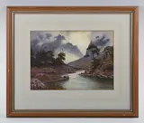 Edward H. Thompson, Highland river scene, watercolour