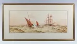 William Henry Pearson, On the Medway'; 'East Greenwich', a pair, watercolour