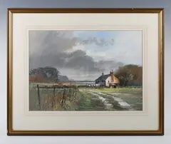 Norman Battershill, Passing rain, pastel