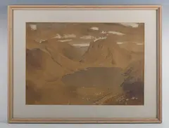 Delmar Harmood Banner, Buttermere from Melbreak, watercolour
