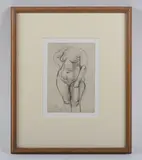 John Farleigh, Standing female nude, 1946, pencil
