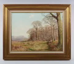 John Caesar-Smith, A Lane in Surrey, oil on canvas