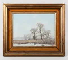 John Caesar-Smith, River Bank'; 'House amongst the Trees', a pair, oil on canvas-board