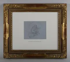 Joseph Noel Paton, Female bather, pencil drawing