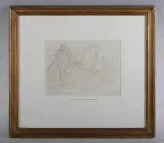 Joseph Noel Paton, Lear Act V Sc. III, pencil drawing