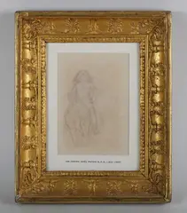 Joseph Noel Paton, Figure on Horseback, pencil sketch