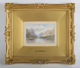 Edmund Morison Wimperis, Fjord and estuary scenes, a set of three, watercolour