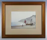 John White, Beer Beach, Devon, 1910, watercolour and bodycolour
