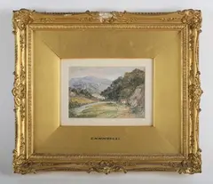 River landscapes, a set of three by Edmund Morison Wimperis, watercolour, sold Feb 2026