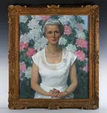 Herbert James Gunn, Portrait of Lady Joan Kitchen, oil on canvas