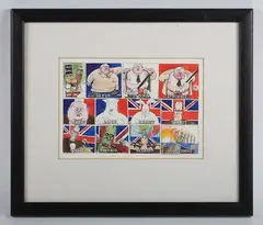 Steve Bell, West Enders Language Lesson, 1988, watercolour cartoon
