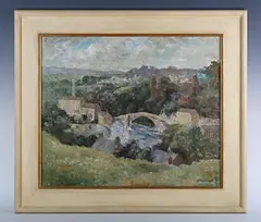 William Cartledge, Industrial landscape, oil on canvas