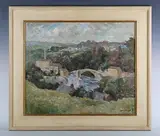 William Cartledge, Industrial landscape, oil on canvas