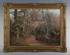John Caesar-Smith, Autumn Walk'; 'Evening Ride', a pair, oil on canvas