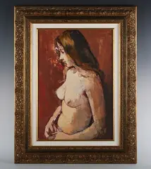 Pierre Marcel Aerts, Buste de femme nue, oil on canvas