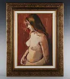 Pierre Marcel Aerts, Buste de femme nue, oil on canvas
