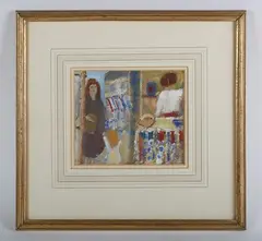 Alan Lambirth, In the Newsagents, gouache