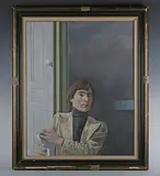 Graeme Willson, Portrait of a man by a window, 1977, oil on canvas