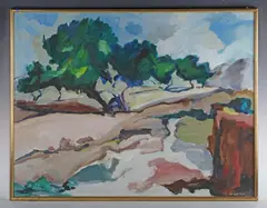 Bob Walls, Landscape, 1965, oil on canvas