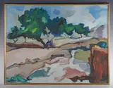 Bob Walls, Landscape, 1965, oil on canvas