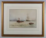 William Minshall Birchall, Passing Woolwich, 1930, watercolour