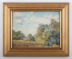 Wimbledon Common 24th Oct. 1930 by Alexandre Anitchkof, oil on board, sold Nov 2025