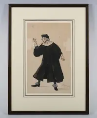 Alexandre Benois, Costume designs, a pair, 1913, watercolour