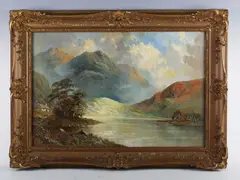 Francis E. Jamieson, Highland landscapes, a pair, oil on canvas